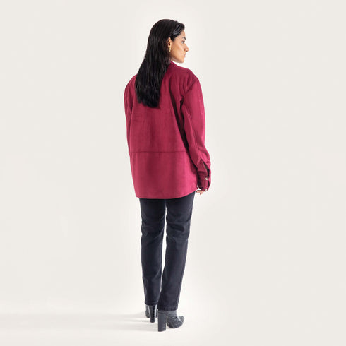 CLASSIC SUEDE BUTTON DOWN SHIRT